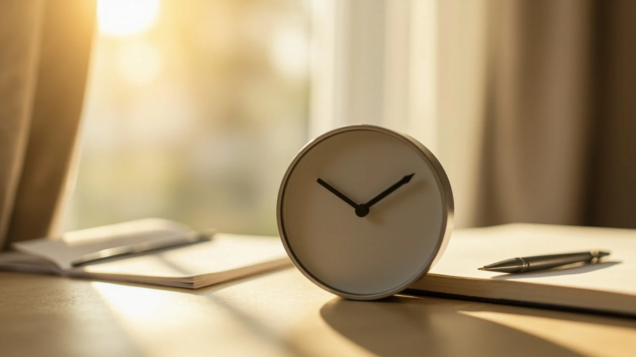 Orologio analogico che mostra un orario doppio simmetrico